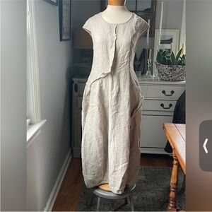 Ivan Grundahl Copenhagen Linen Sleeveless Midi Dress Size 38 US 6
